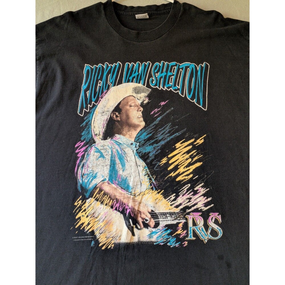 Vintage Ricky Van Shelton Country Concert Tour T Shirt Mens XXL Single Stitch US